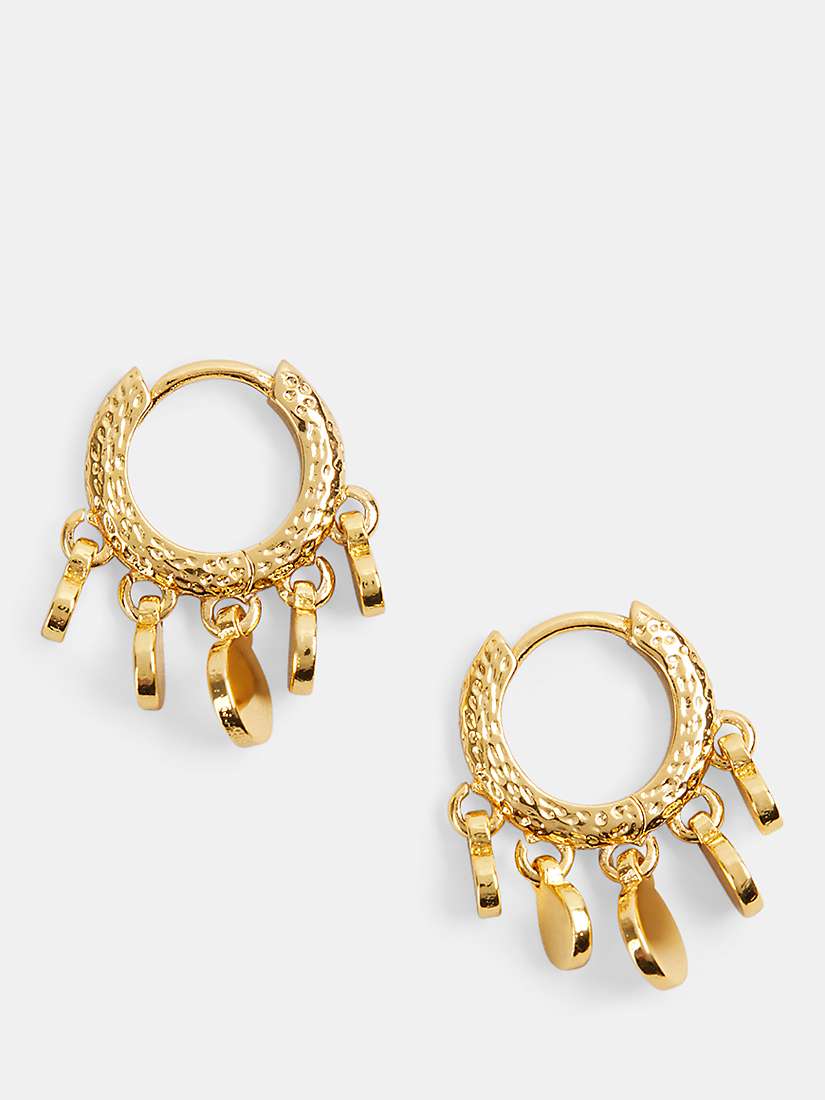 Buy HUSH Lyra Mini Disc Huggie Hoop Earrings, Gold Online at johnlewis.com