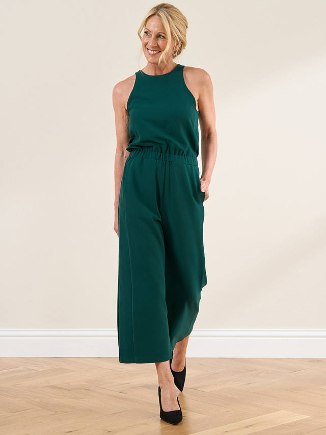 Truly Round Neck Jumpsuit, Teal