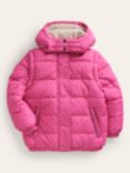Mini Boden Kids' Tiny Stars 2-in-1 Padded Coat/Gilet, Pink