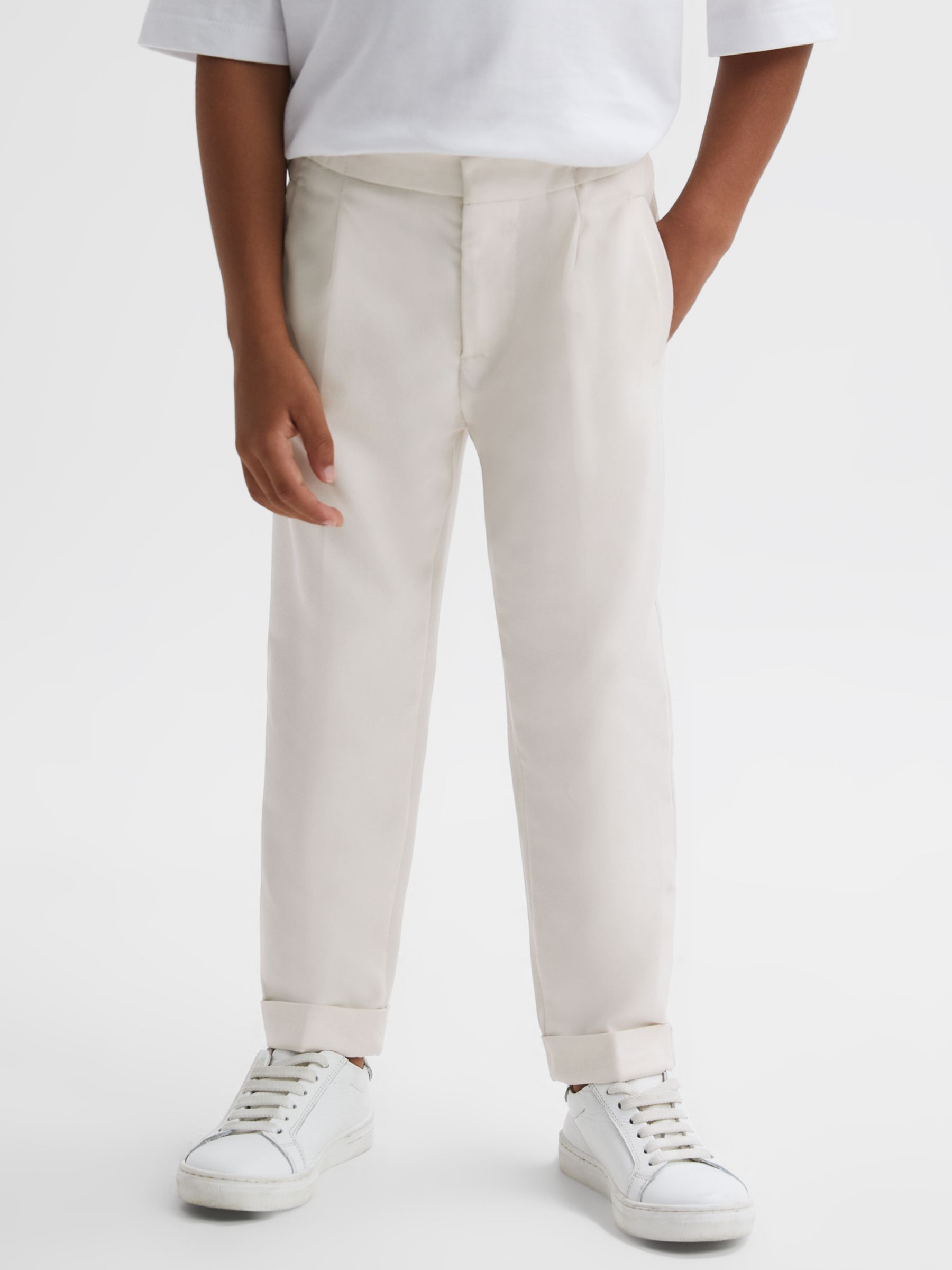 Buy Reiss Kids' Brighton Pleat Front Relaxed Trousers Online at johnlewis.com