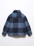 Mango Baby Marc Wool Blend Check Shacket, Navy