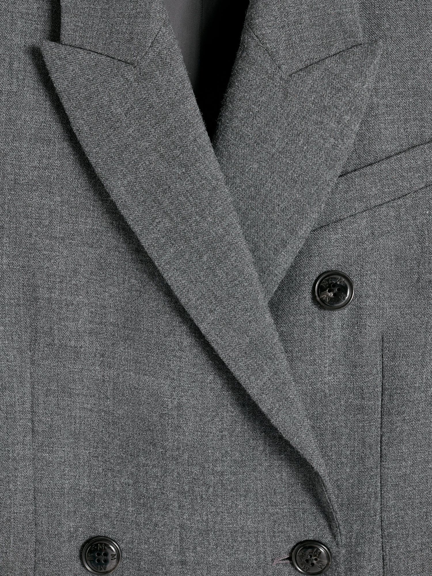 Mango Pildora Wool Blend Coat, Grey, XL