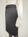 Mango Momi A-Line Knee Length Skirt, Black