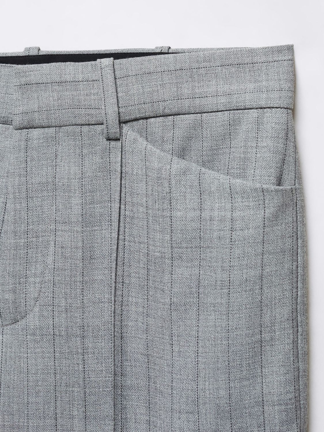 Mango Straight Leg Tailored Trousers, Grey at John Lewis & Partners