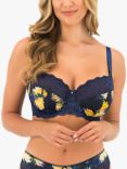 Fantasie Lucia Floral Print Underwire Side Support Bra, Navy/Multi, Navy/Multi