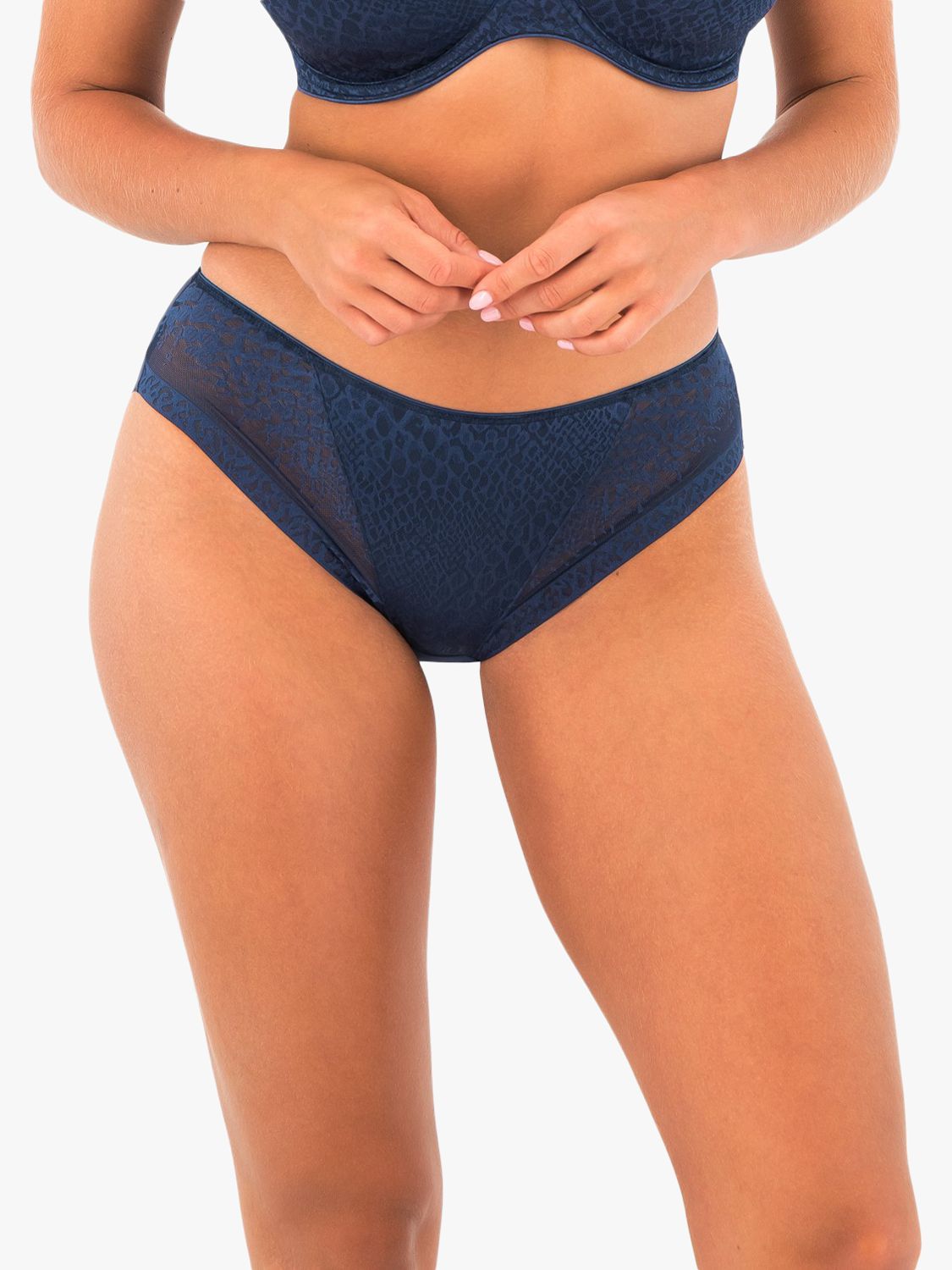 Lace full knickers navy blue La Redoute Collections Plus