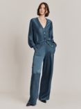 Ghost Aurora Wide Leg Trousers, Dark Denim