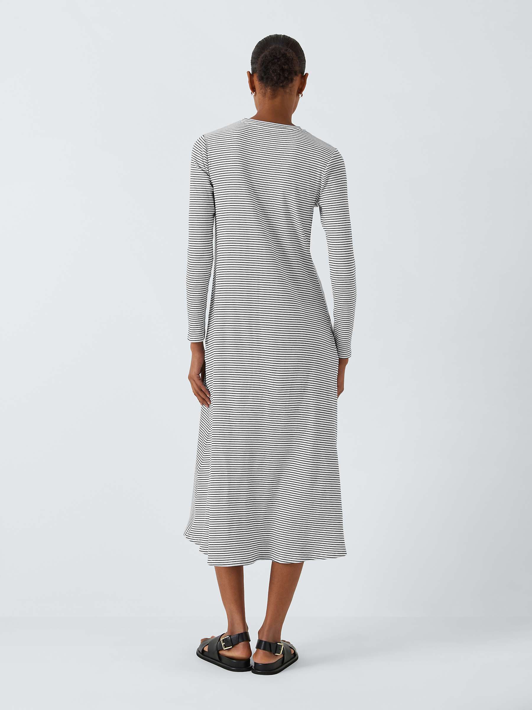 Buy John Lewis ANYDAY Stripe Jersey Midi Dress, White/Black Online at johnlewis.com