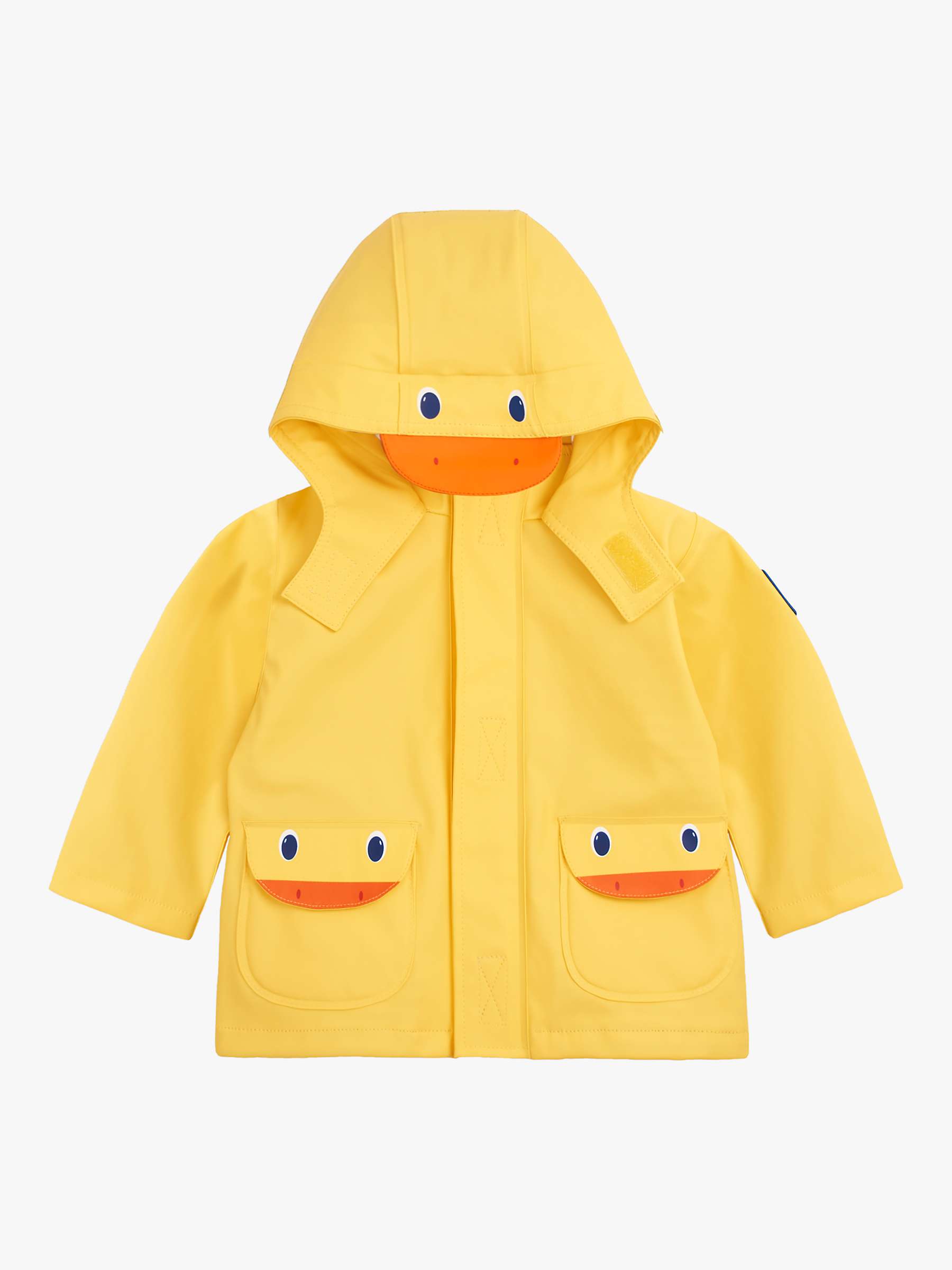 Buy JoJo Maman Bébé Kids' Duck Waterproof Hooded Jacket, Mustard Online at johnlewis.com
