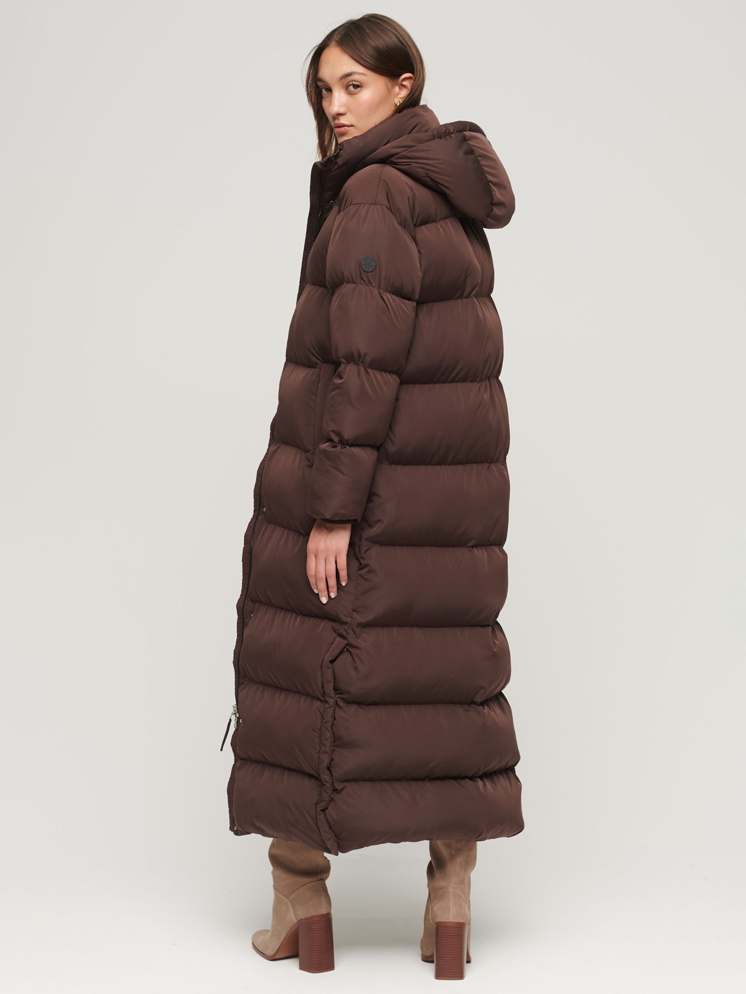 Buy Superdry Maxi Hooded Puffer Coat Online at johnlewis.com