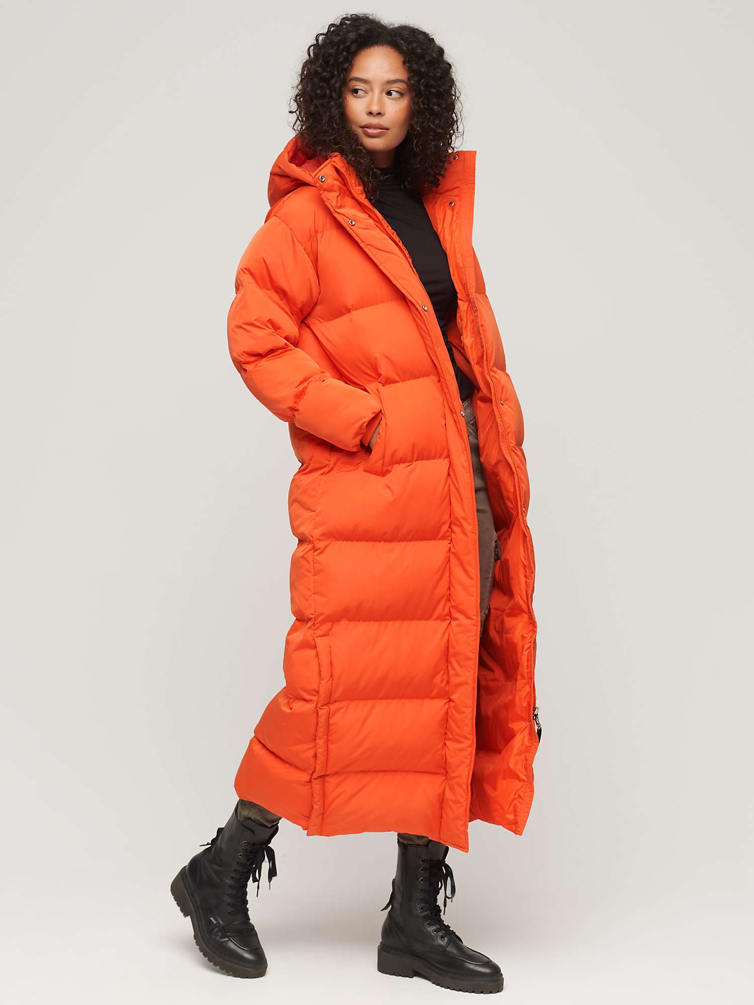 Buy Superdry Maxi Hooded Puffer Coat Online at johnlewis.com