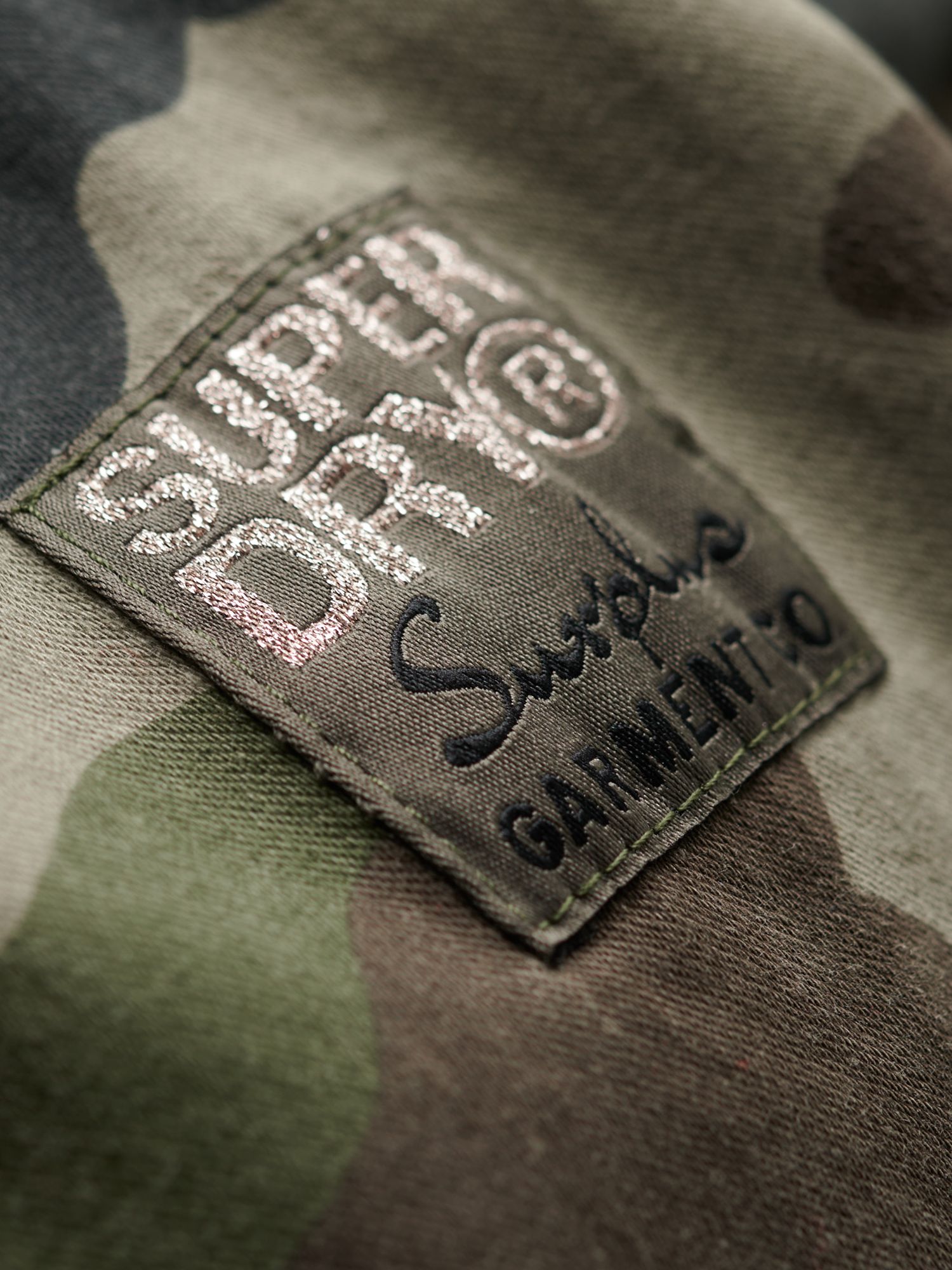 Superdry Military M65 Jacket, French Camo Green at John Lewis & Partners