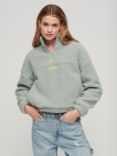 Superdry Embroidered Borg Half Zip Sweatshirt