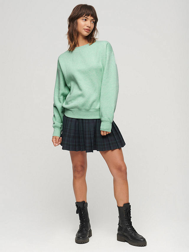 Superdry Essential Logo Relaxed Fit Sweatshirt, Minted Green Marl