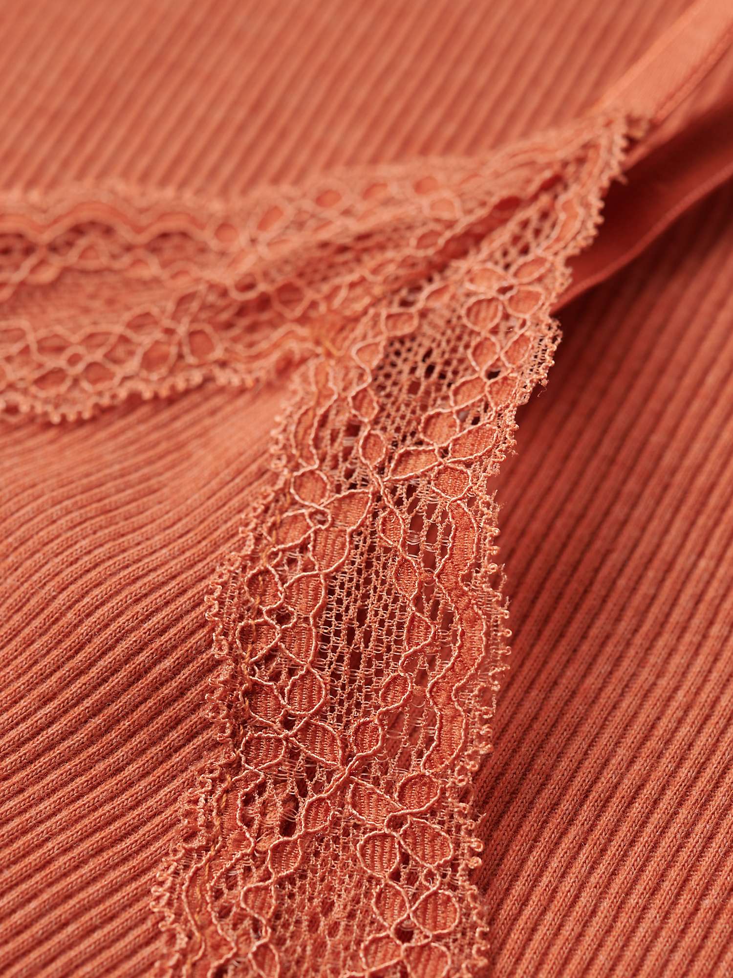 Buy Superdry Organic Cotton Vintage Rib Lace Cami Top Online at johnlewis.com