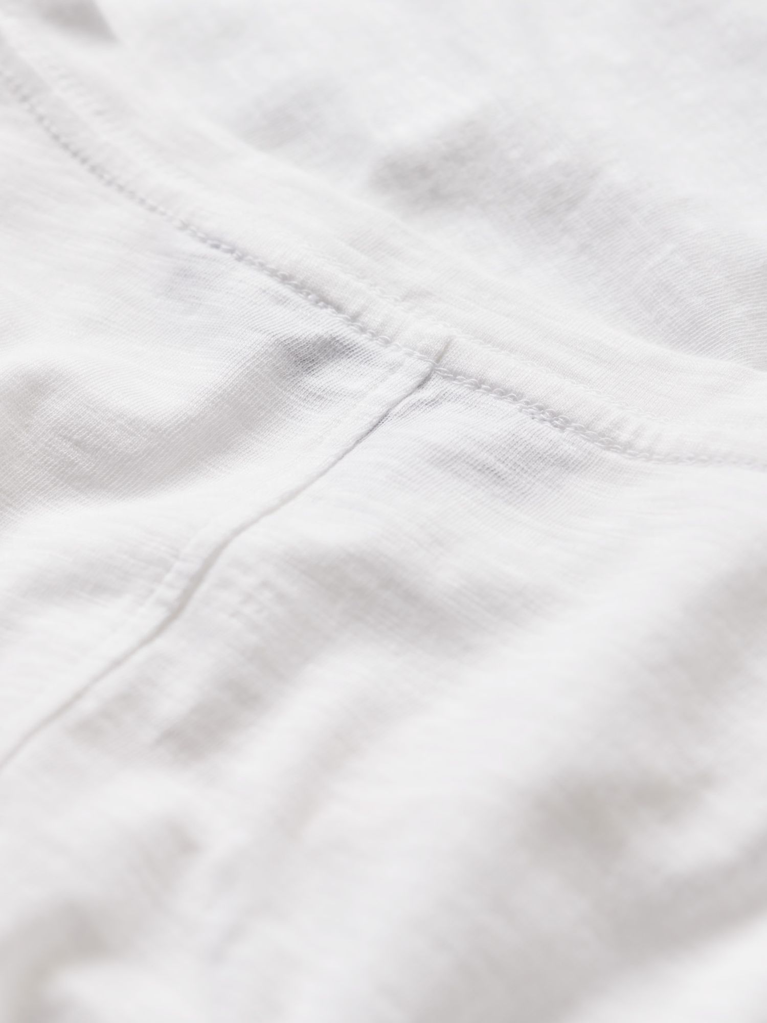 Superdry Long Sleeve Jersey V-Neck Top, Optic White at John Lewis & Partners | V-Shirts