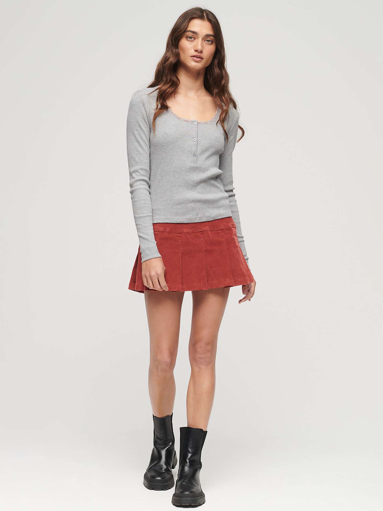 Buy Superdry Vintage Button Down Long Sleeve Top Online at johnlewis.com