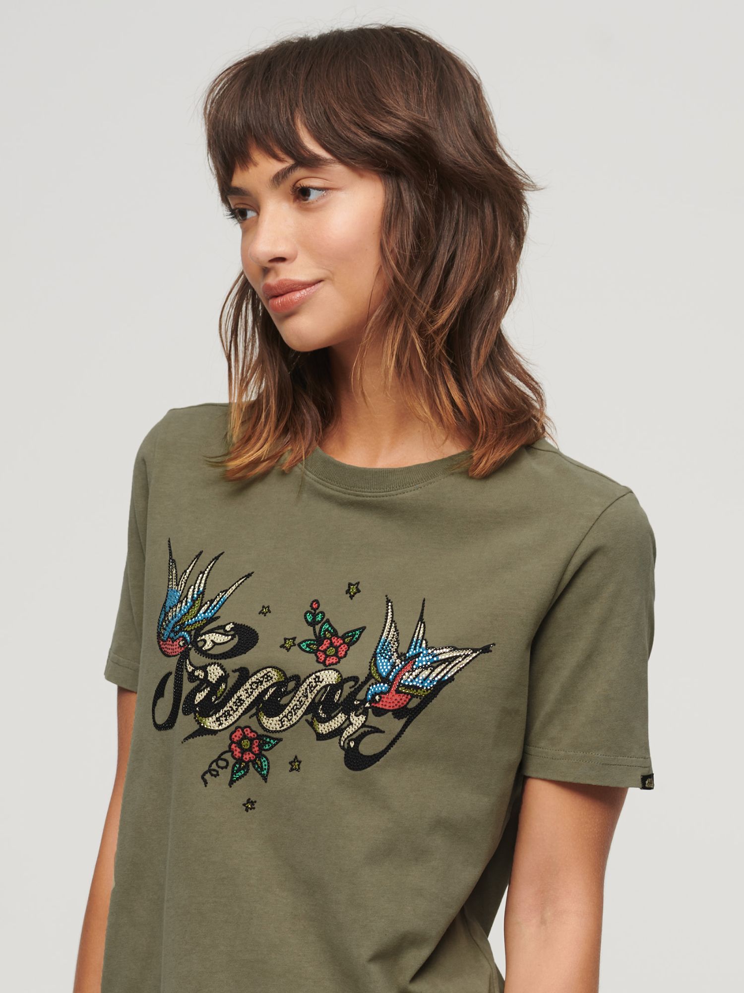 Buy Superdry Tattoo Script Graphic T-Shirt Online at johnlewis.com