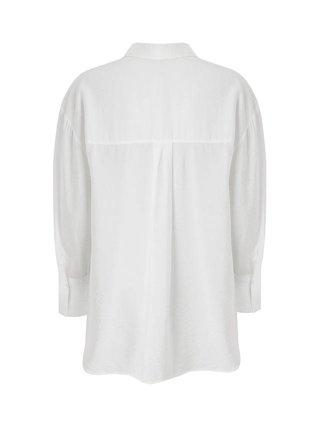 Mint Velvet Longline Shirt, Ivory at John Lewis & Partners