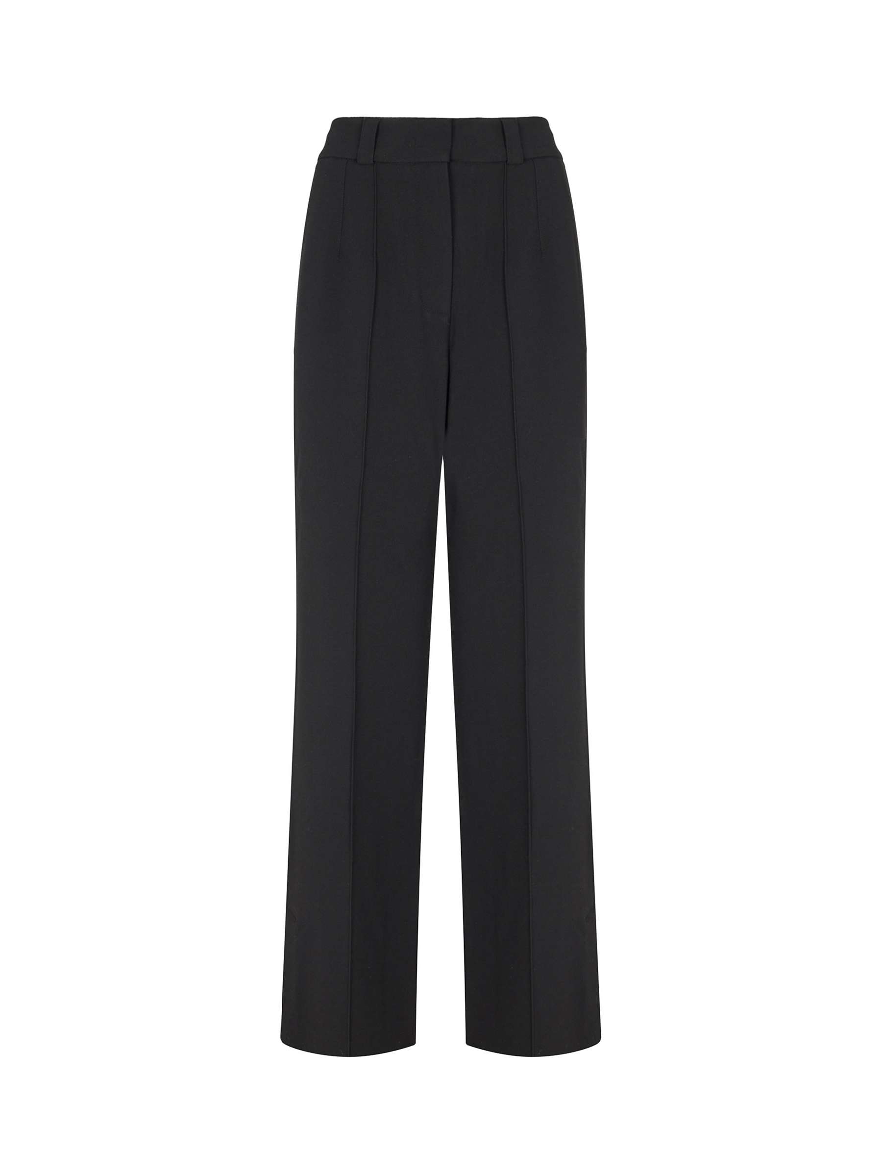 Buy Mint Velvet Straight Front Pleat Trousers, Black Online at johnlewis.com
