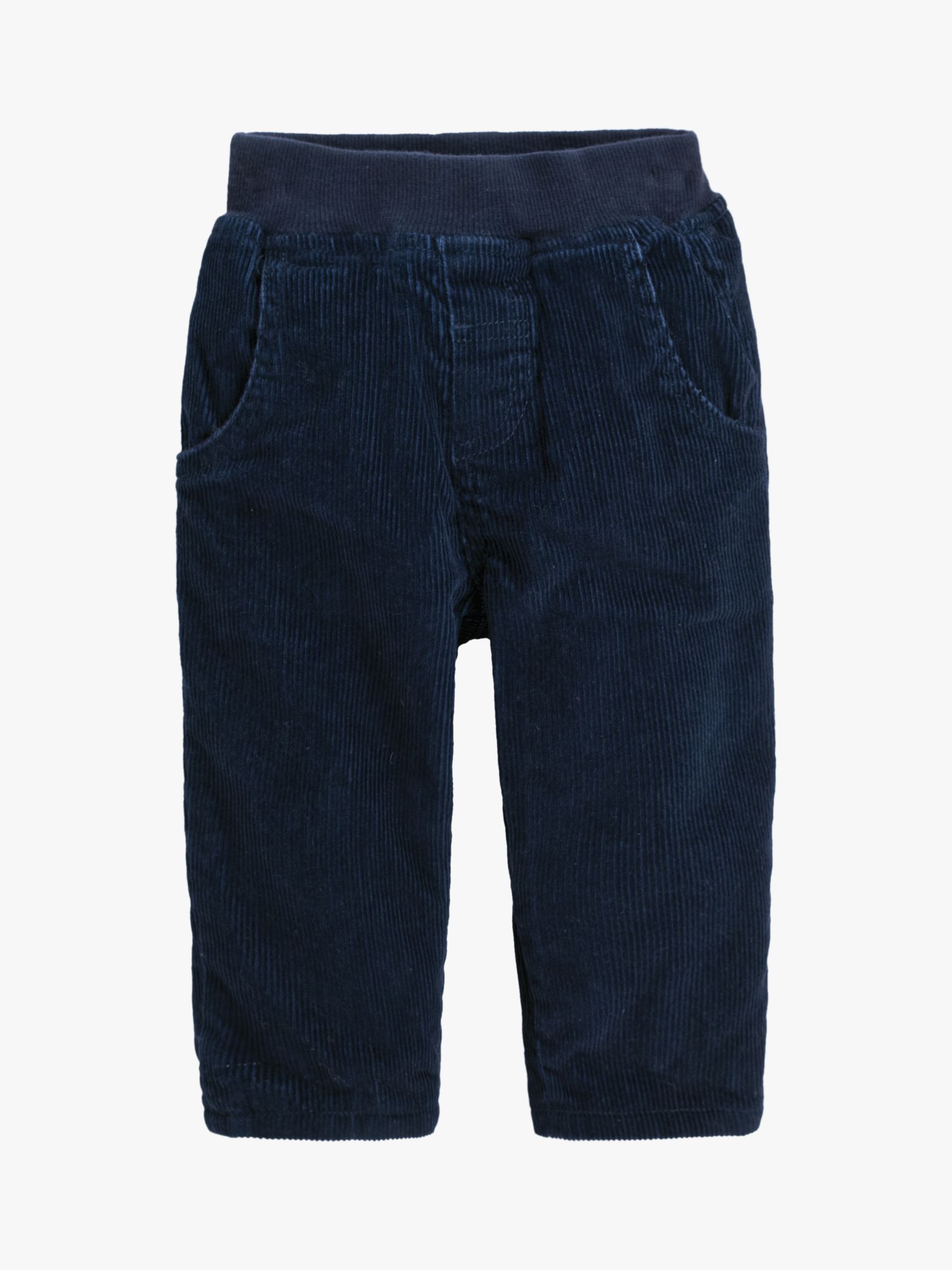 Buy JoJo Maman Bébé Baby Cord Pull Up Trousers, Navy Online at johnlewis.com