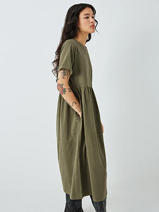 AND/OR Anna Jersey Smock Dress, Khaki