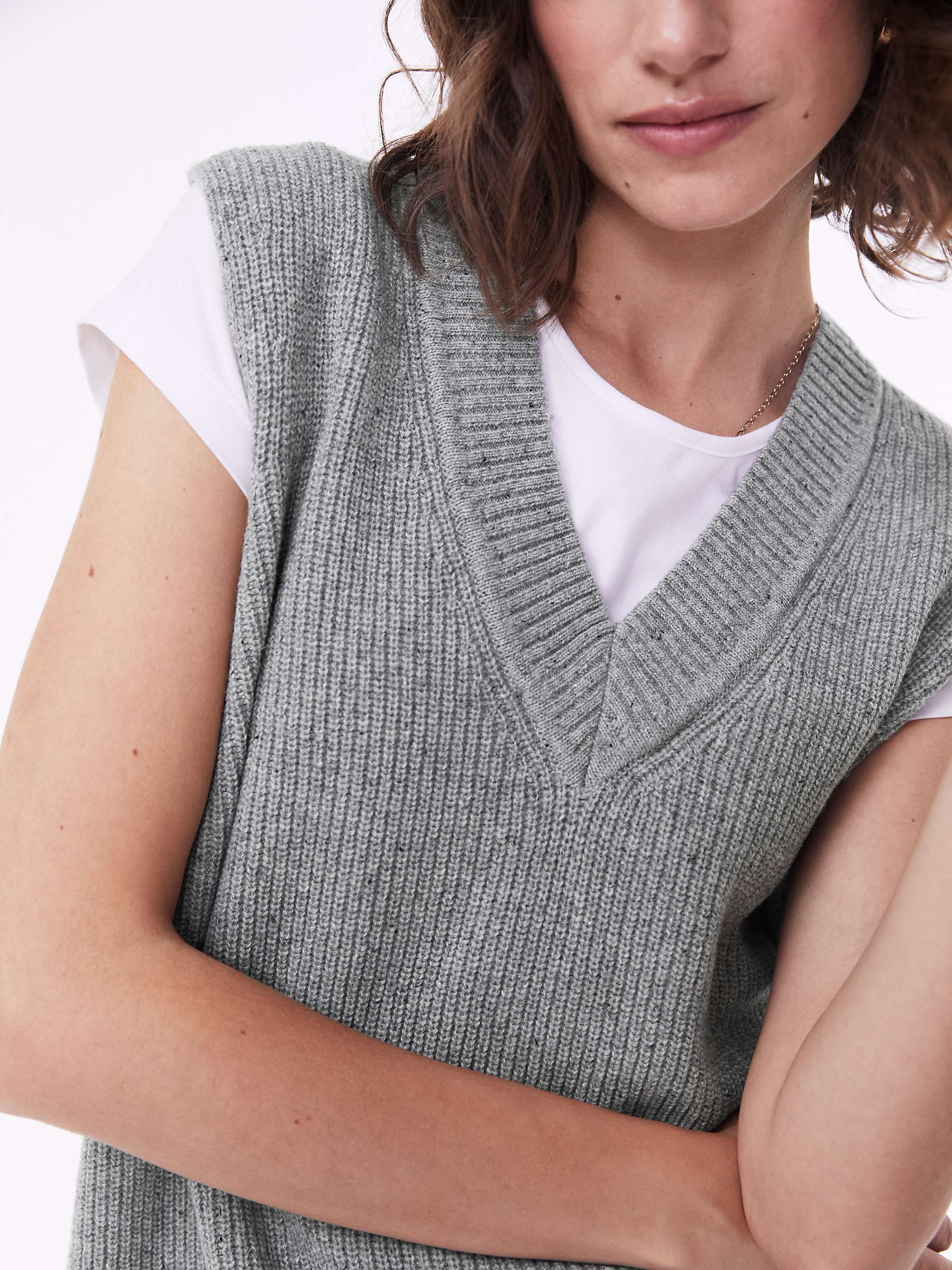 Buy Baukjen Katalina Oversized Recycled Wool Knitted Vest Online at johnlewis.com