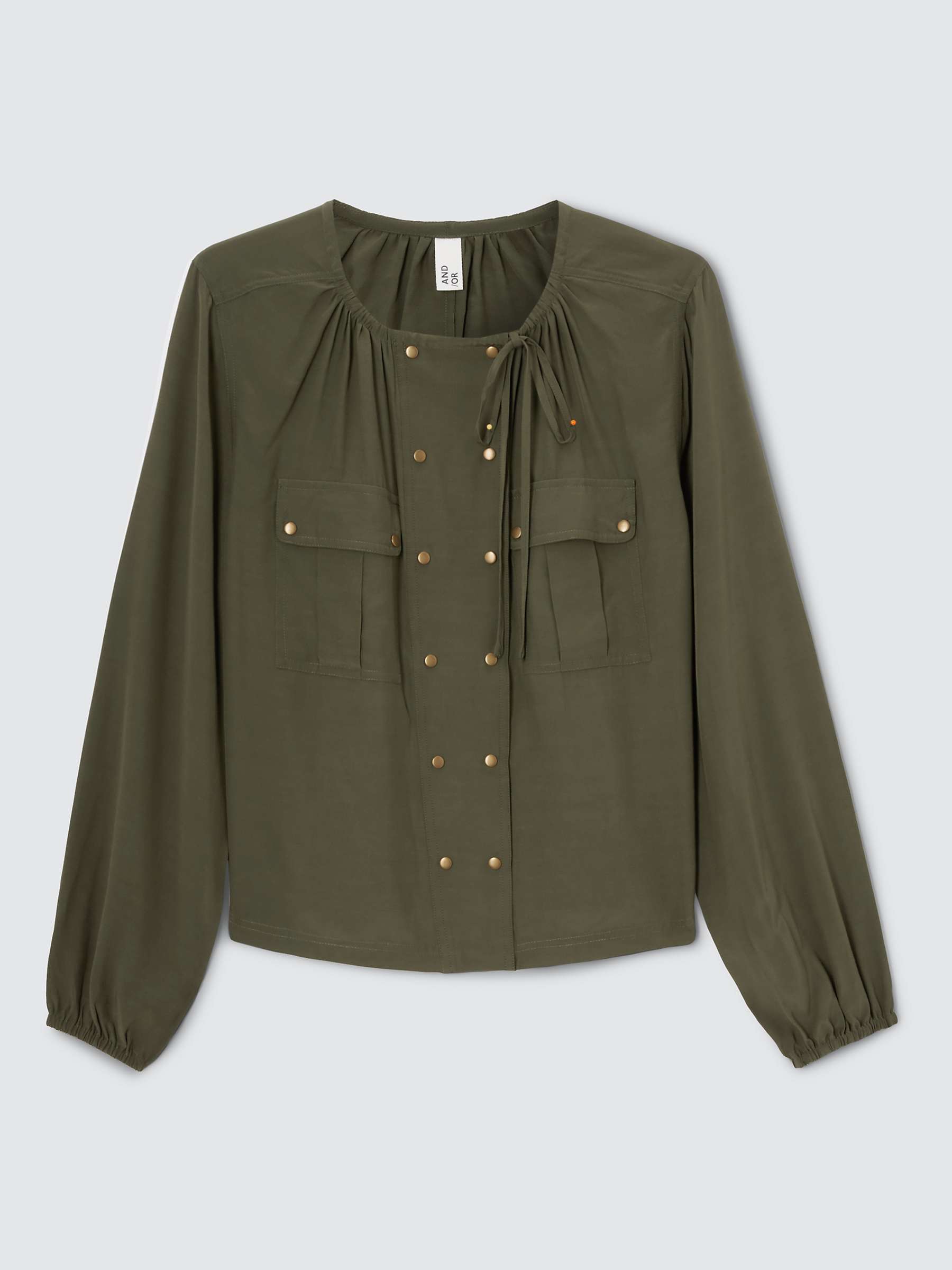 Buy AND/OR Nina Utility Top, Khaki Online at johnlewis.com