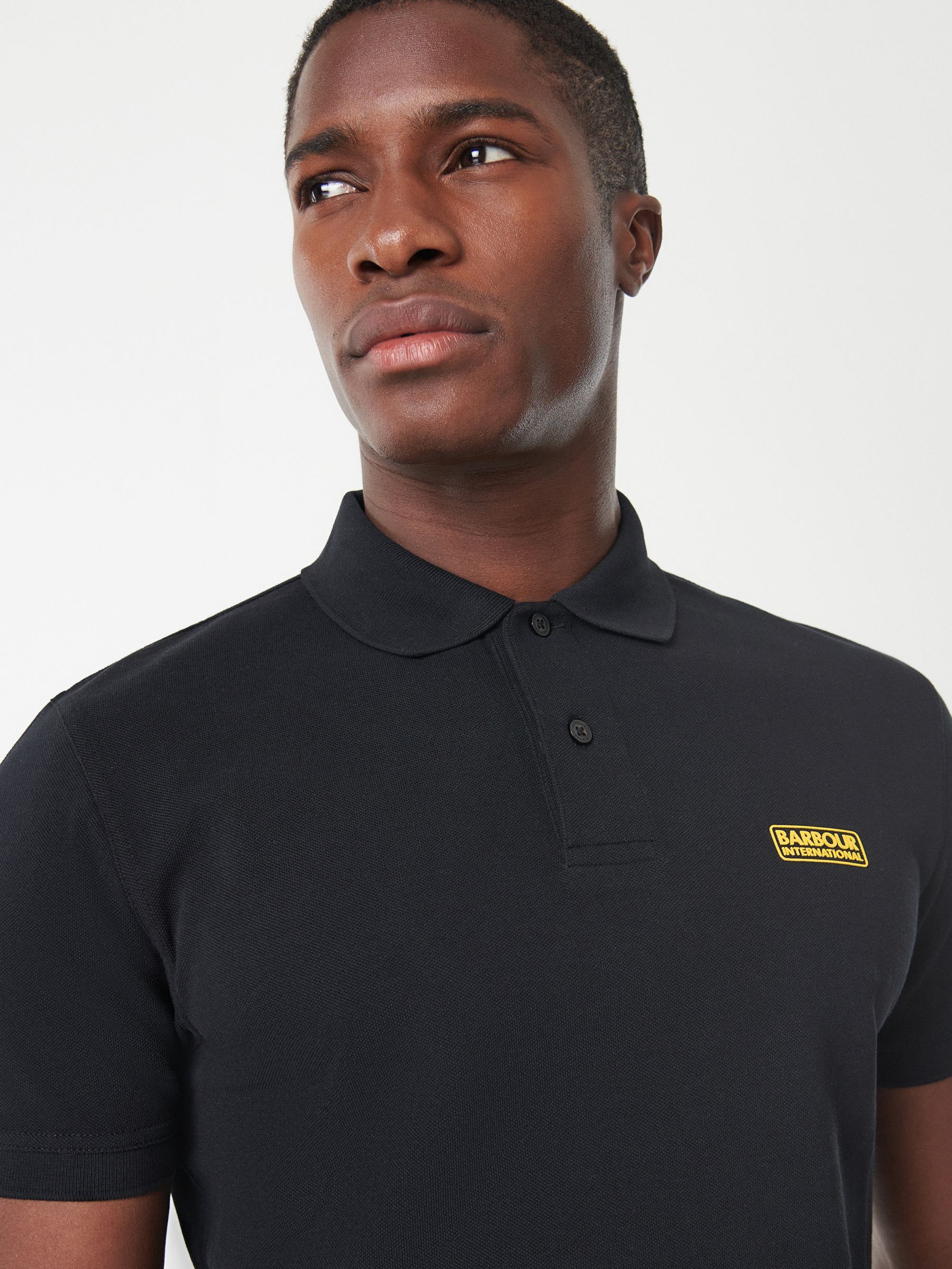 Barbour International Essential Polo Shirt, Black, XL