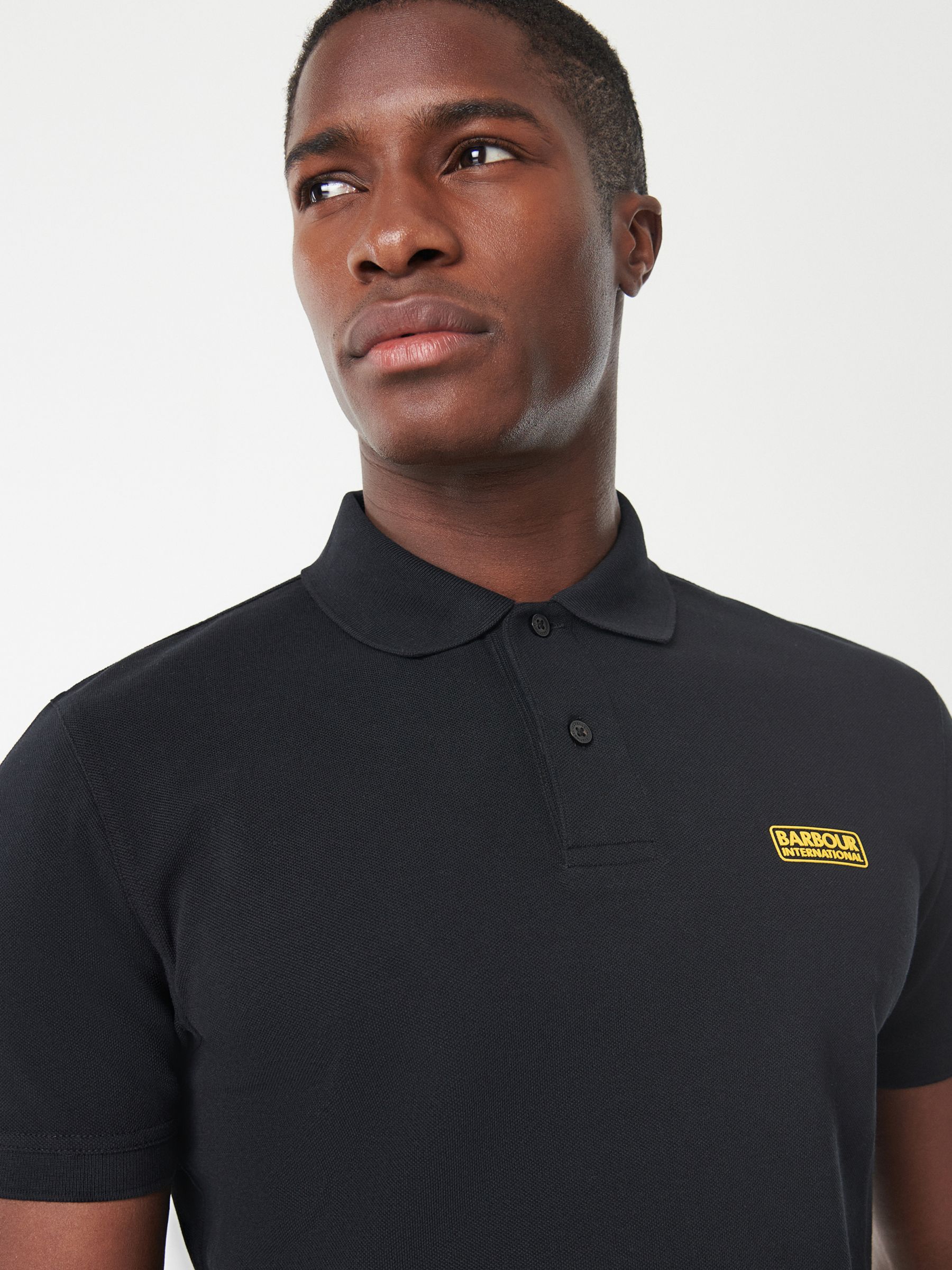 Barbour black polo deals shirt