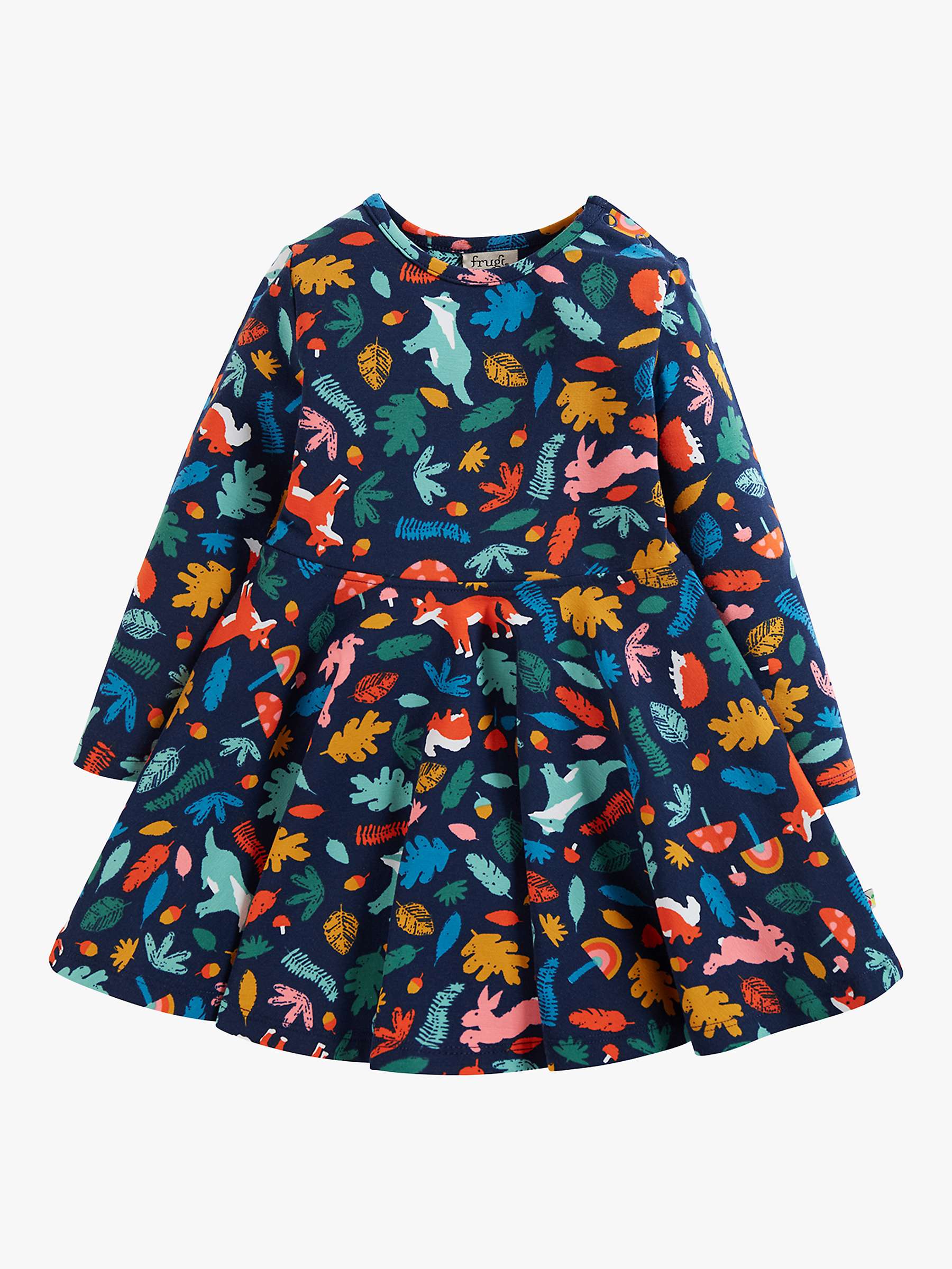 Buy Frugi Baby Sofia Wild Woodland Skater Dress, Multi Online at johnlewis.com