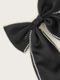 Monsoon Kids' Land Of Wonder Diamante Trim Bow Hair Clip, Black