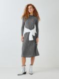 John Lewis ANYDAY Space Dyed Jersey Midi Dress, Grey