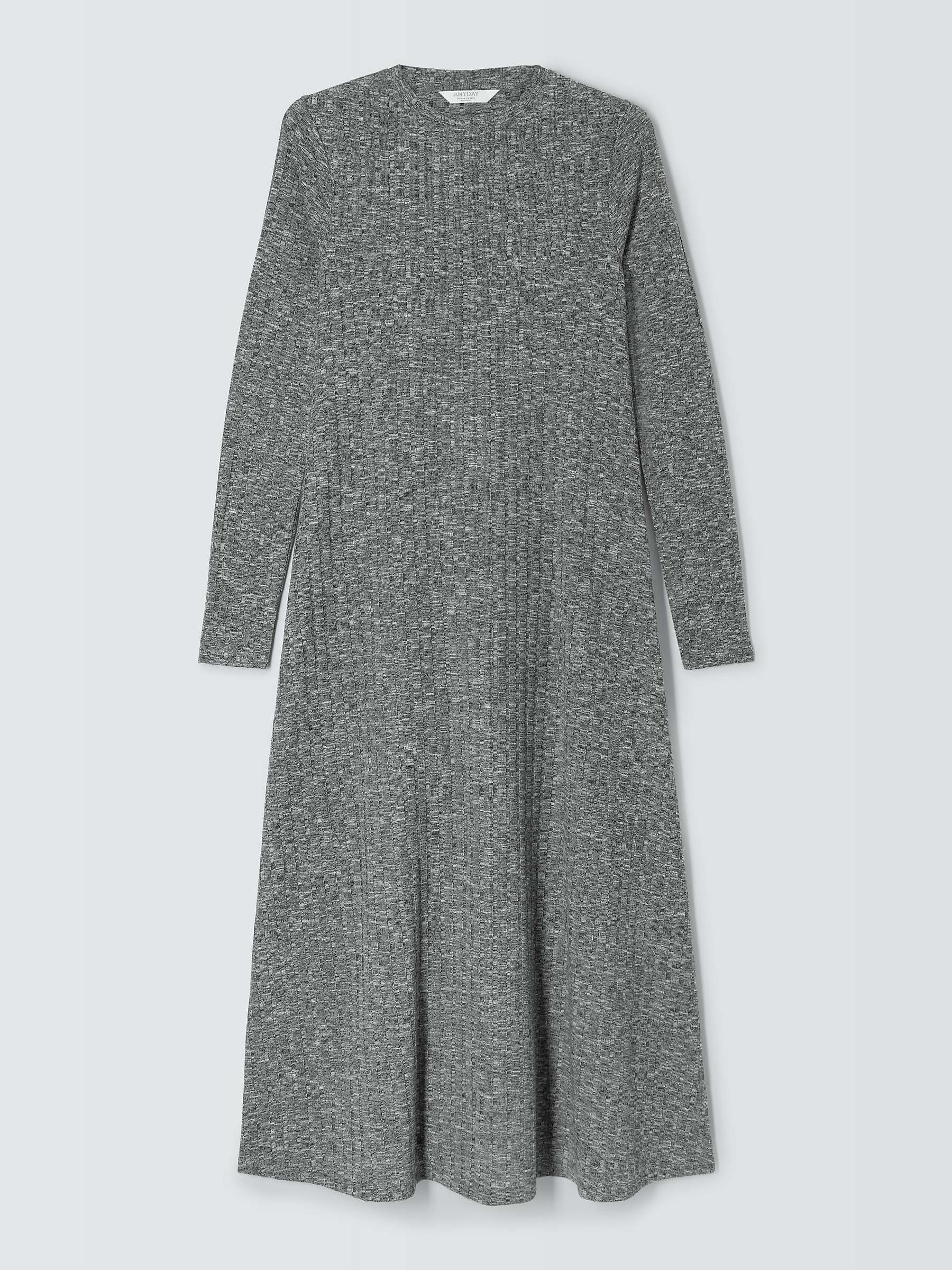 Buy John Lewis ANYDAY Space Dyed Jersey Midi Dress, Grey Online at johnlewis.com