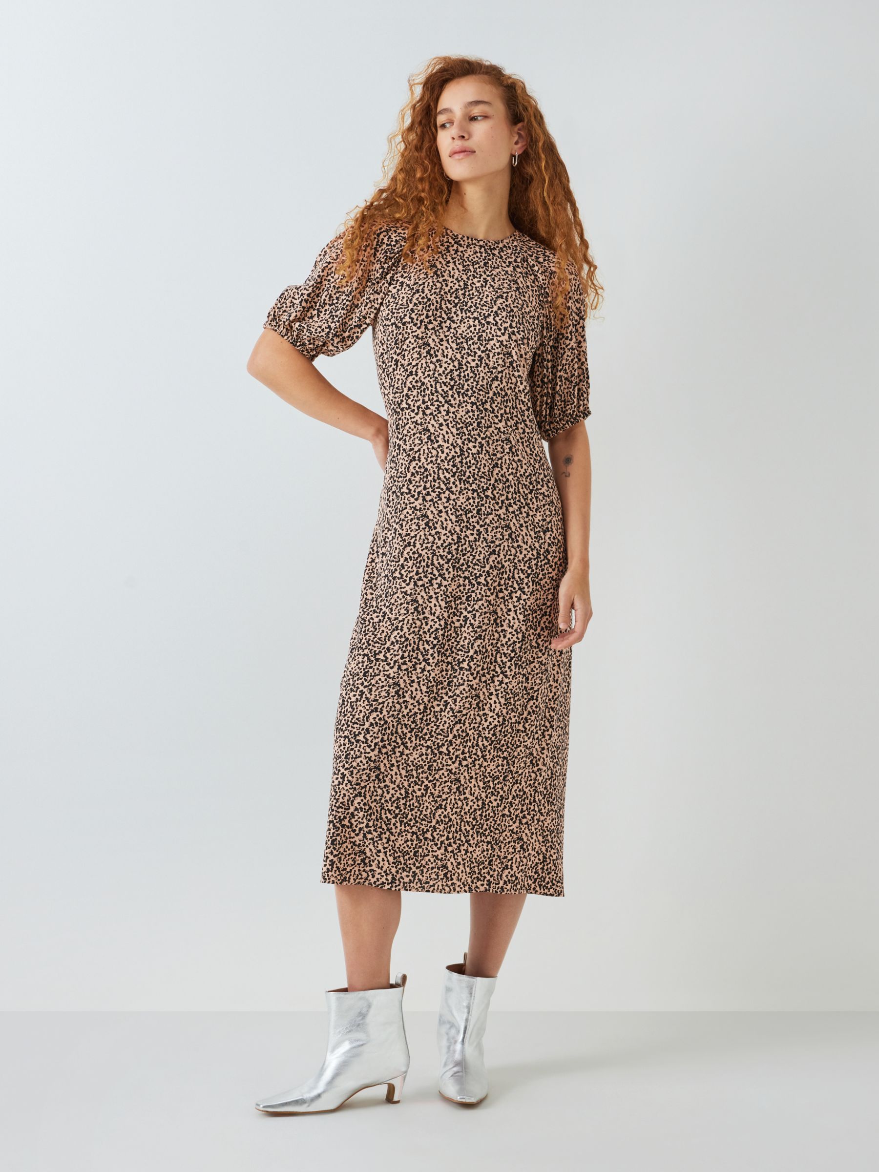 HUGO leopard-print slip dress - Neutrals