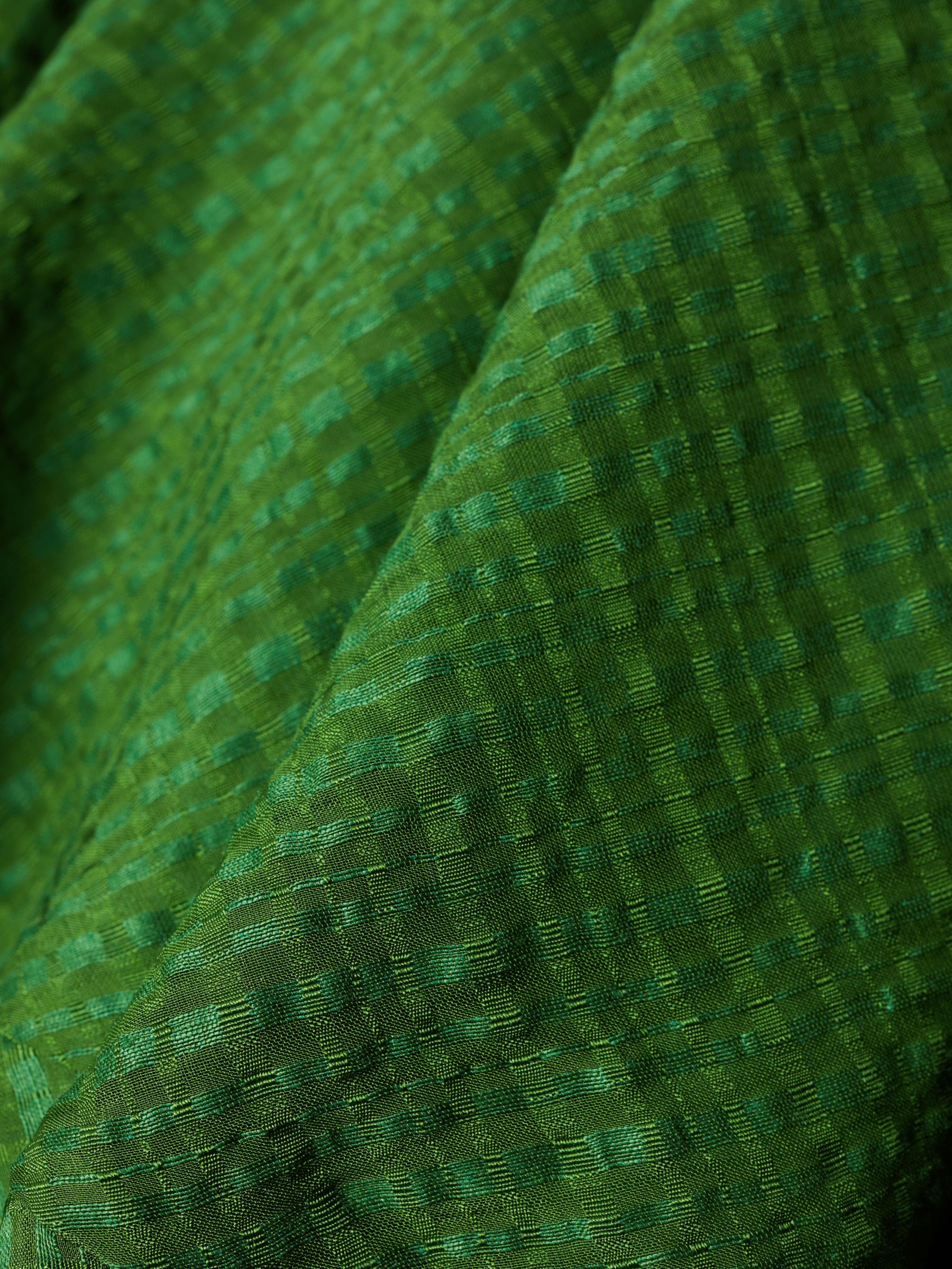 Buy Jigsaw Silk Linen Gauze Midi Dress, Green Online at johnlewis.com