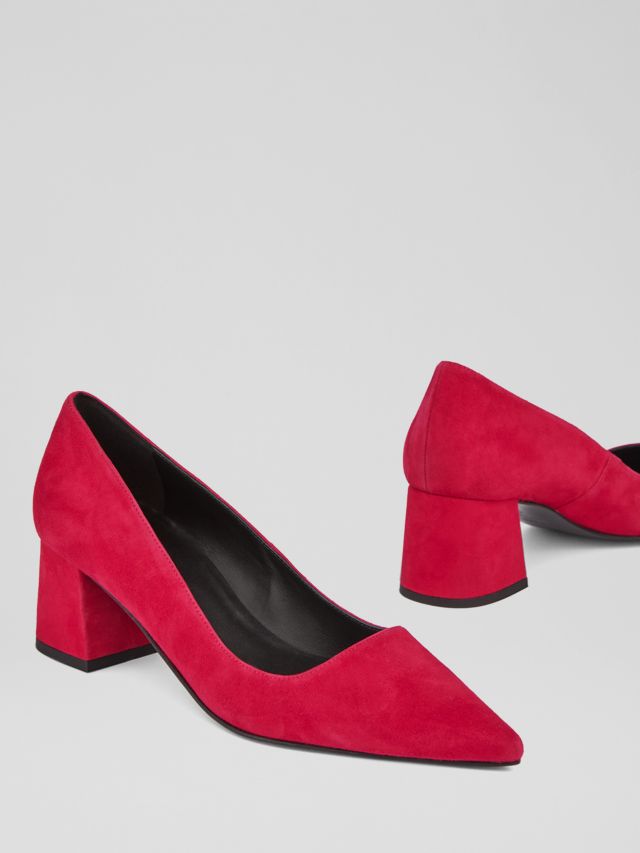 Cerise block best sale heel shoes