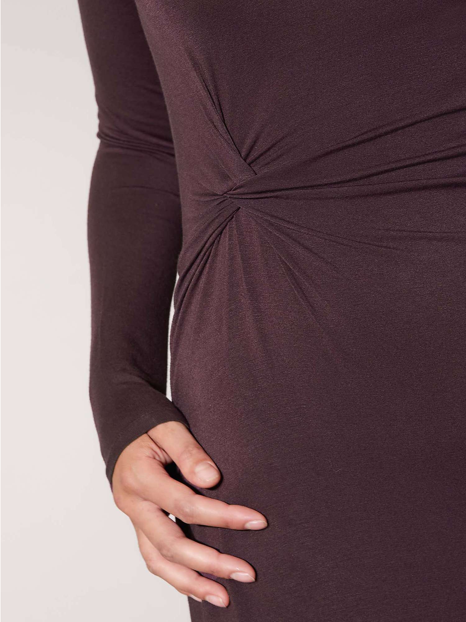 Buy Albaray Knot Front Midi Dress, Burgundy Online at johnlewis.com