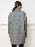 Albaray Funnel Neck Short Jumper Dress, Grey