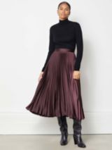 Albaray Wide-Leg Pleat Front Tailored Trousers, Black at John Lewis &  Partners