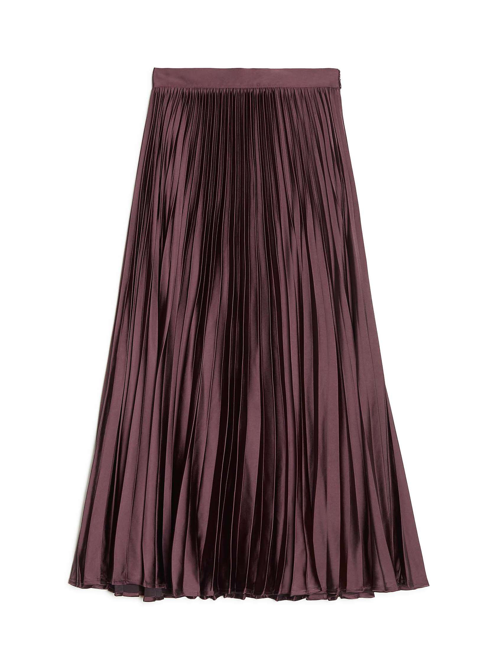 Buy Albaray Satin Pleated Midi Skirt Online at johnlewis.com