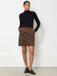 Albaray Corduroy Pelmet Mini Skirt, Animal Print