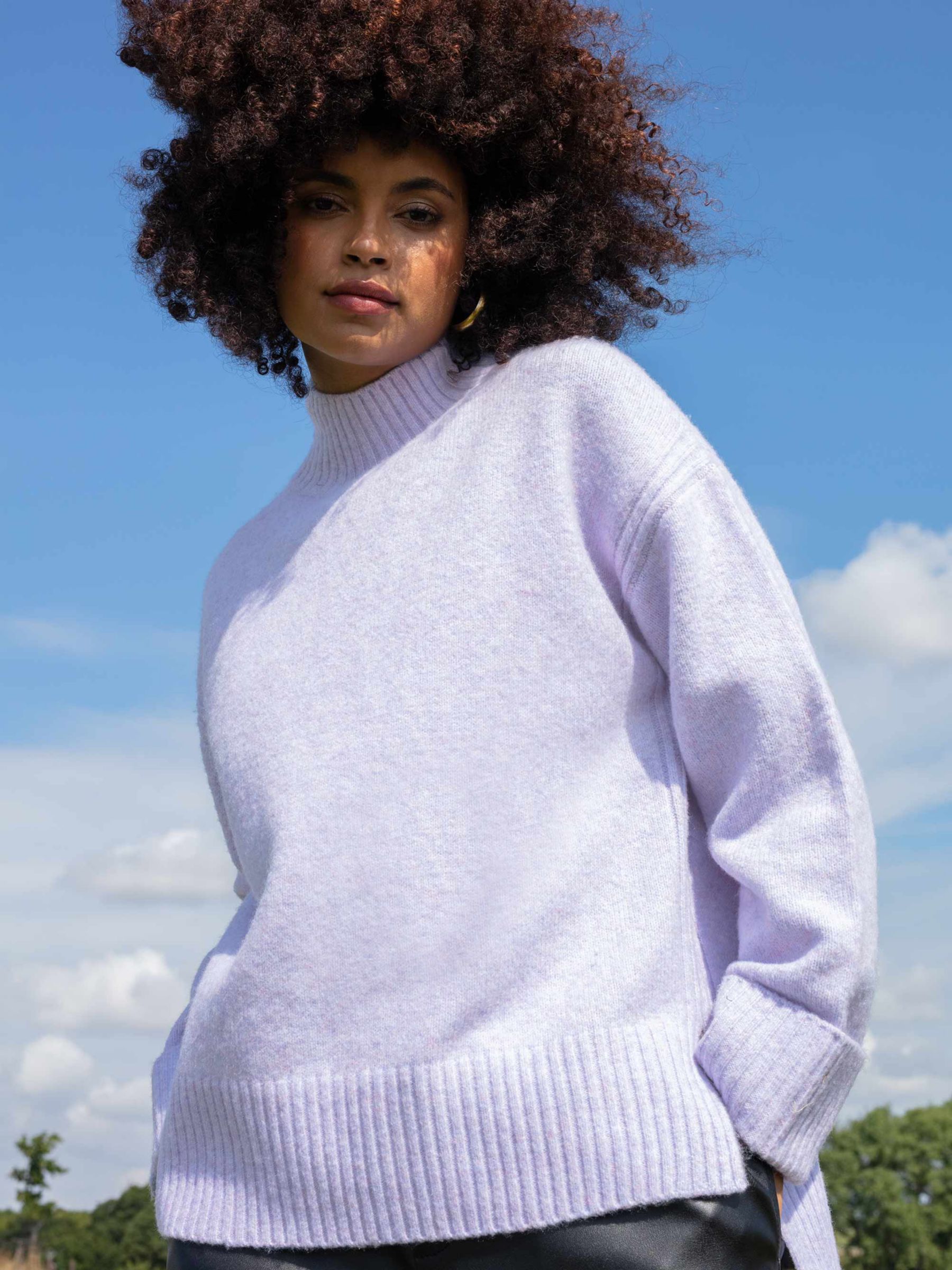 Buy Ro&Zo Turn Back Cuff Turtle Neck Jumper Online at johnlewis.com