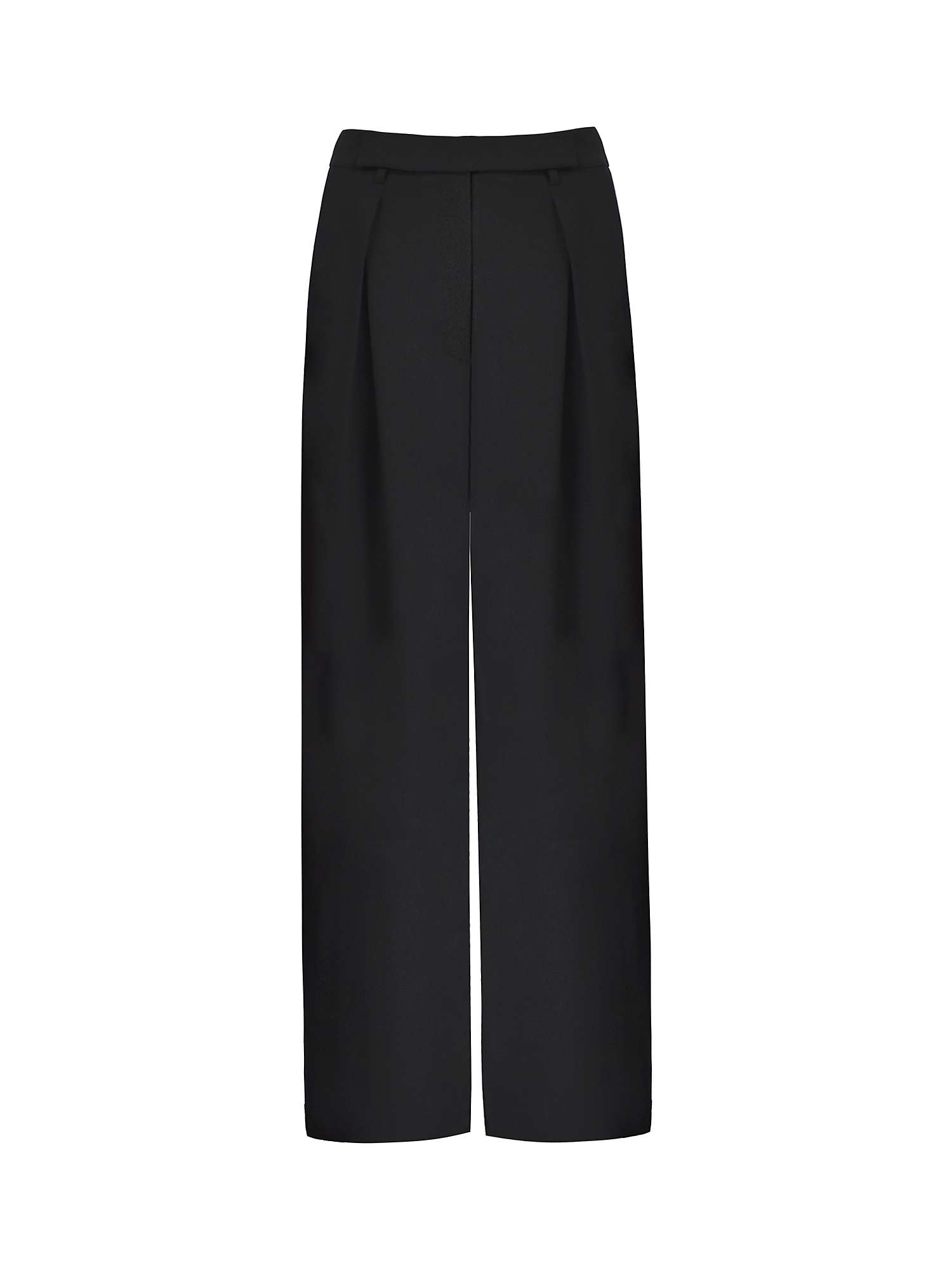 Buy Ro&Zo Petite Pleat Detail Tailored Trousers, Black Online at johnlewis.com