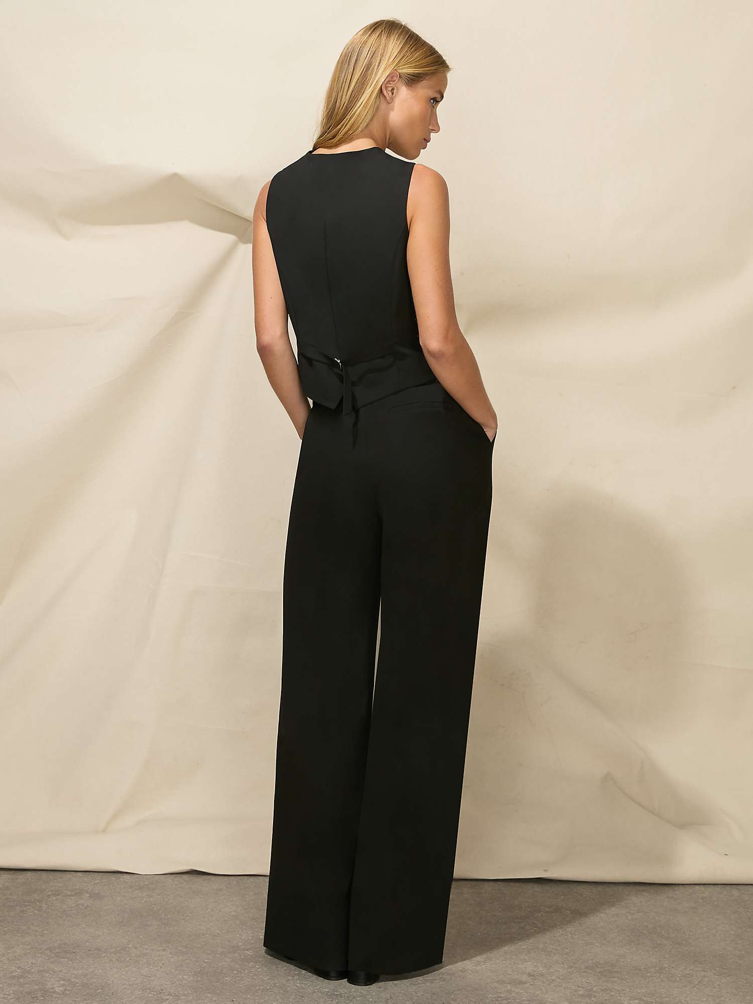 Buy Ro&Zo Pleat Detail Trousers, Black Online at johnlewis.com