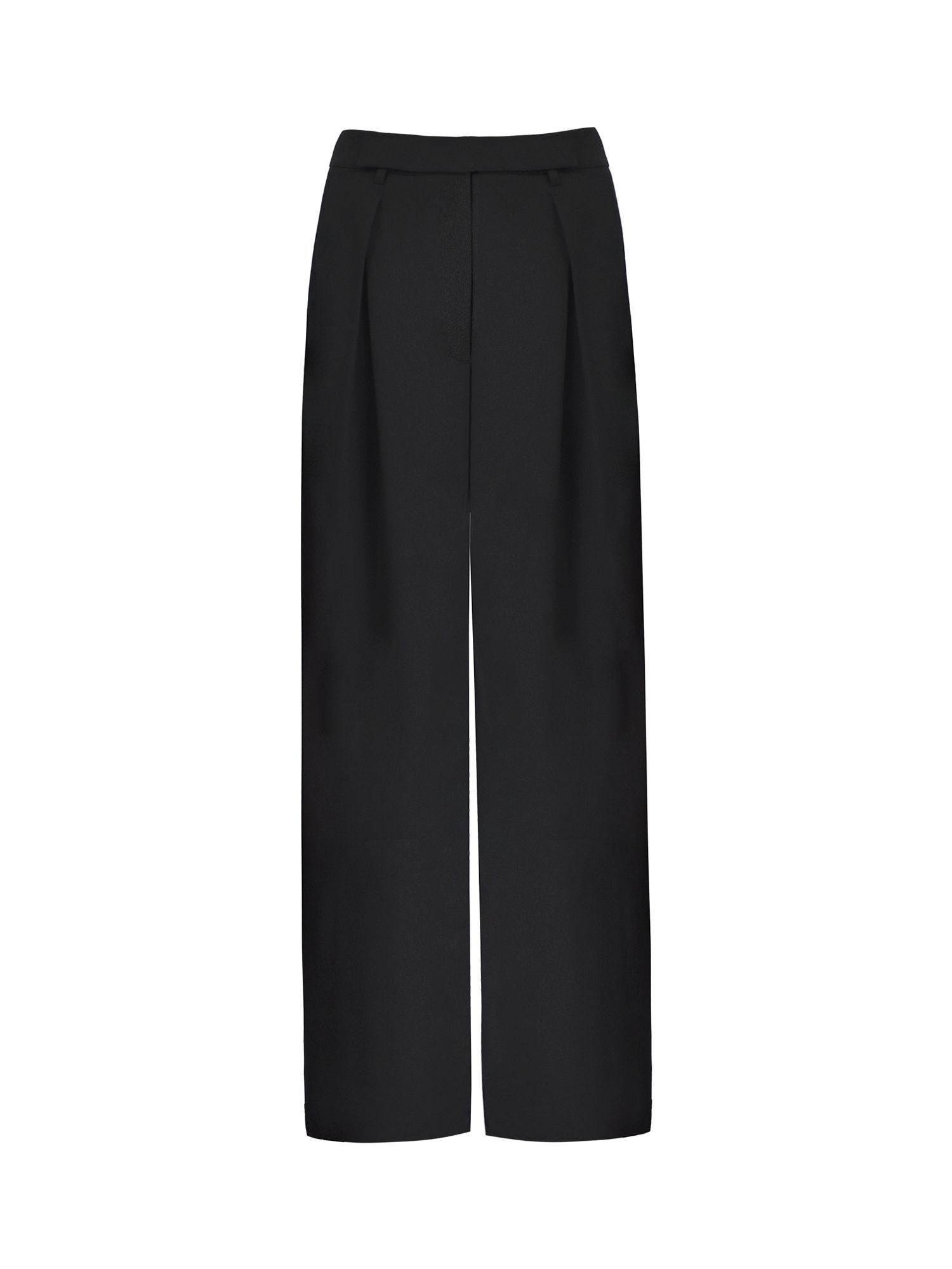Ro&Zo Pleat Detail Trousers, Black at John Lewis & Partners
