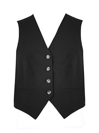 Ro&Zo Plain Tailored Waistcoat, Black