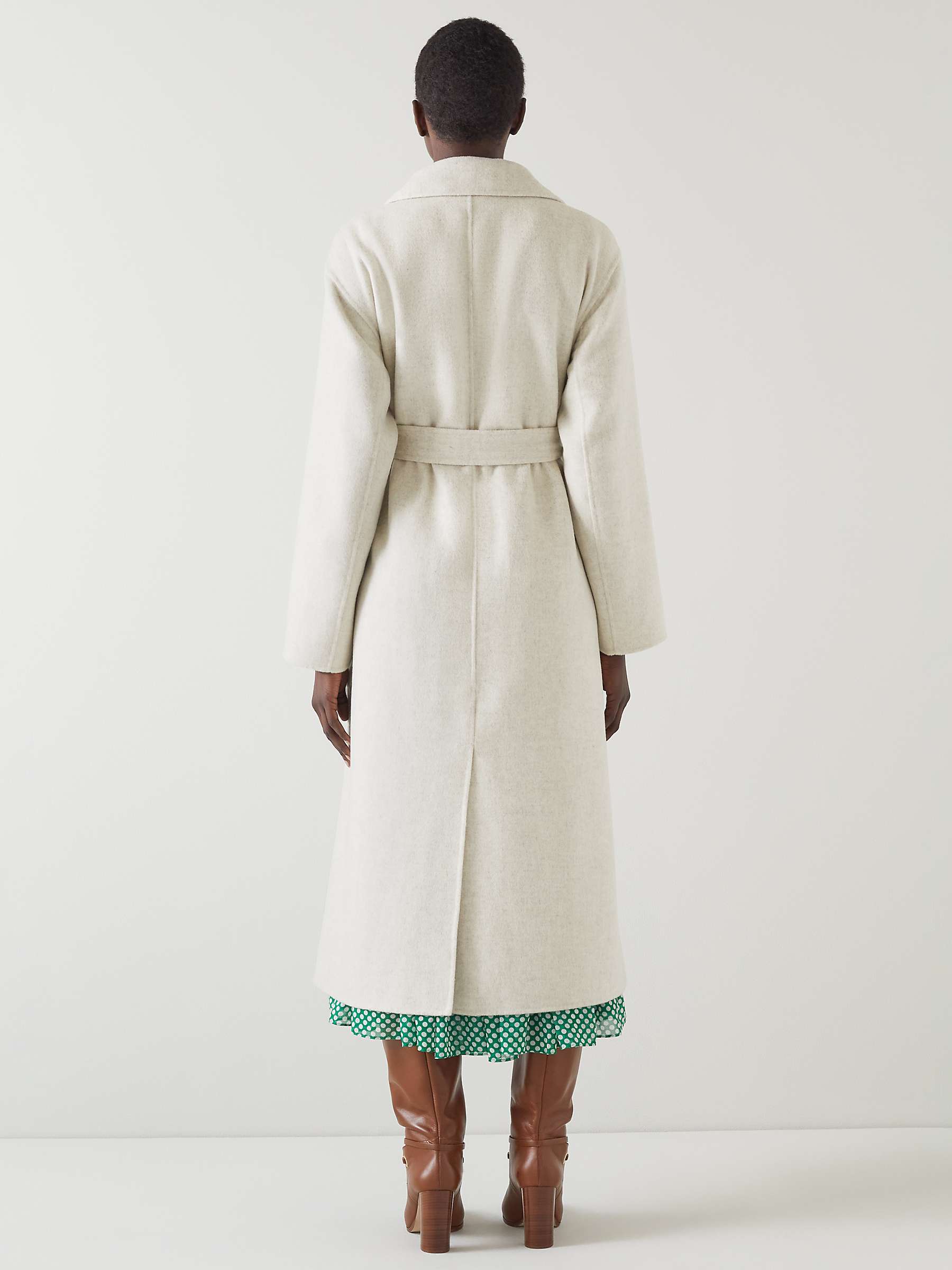 L.K.Bennett Anderson Wool Blend Overcoat at John Lewis & Partners