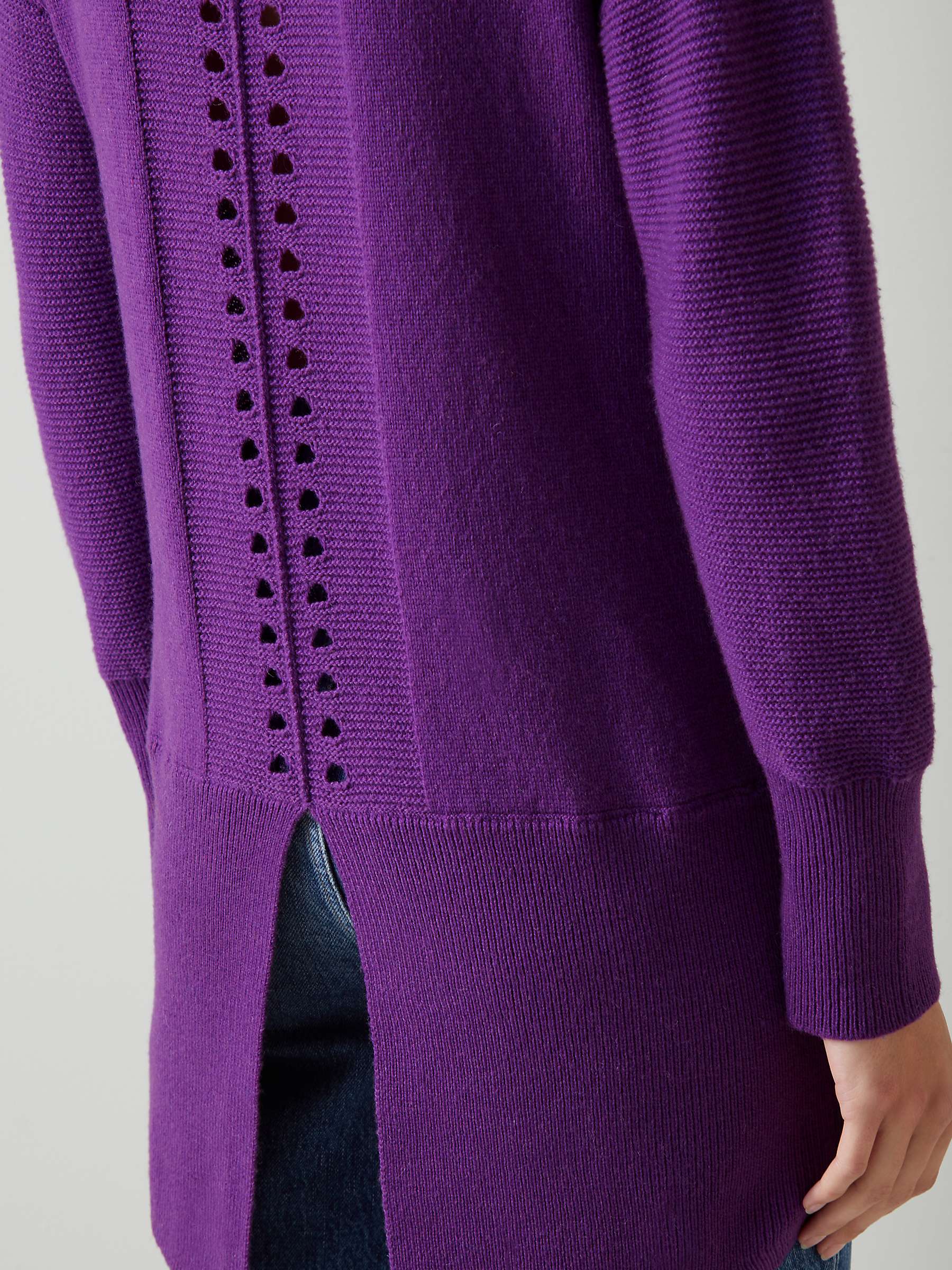 Buy L.K.Bennett Milly Wool Mix Knitted Jumper, Pure Deep Purple Online at johnlewis.com