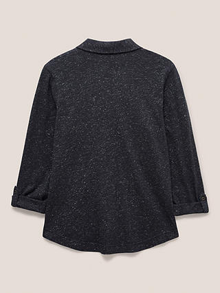 White Stuff Annie Sparkle Jersey Blouse, Charcoal Grey